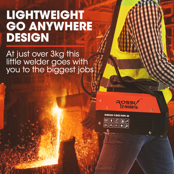 Rossi 160 Amp Portable Inverter Arc Mma Stick Welder Inverter Welders