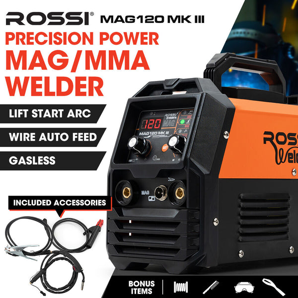 Rossi 120 Amp Portable Inverter Mma Mag Gasless Lift Arc Welder Inverter Welders