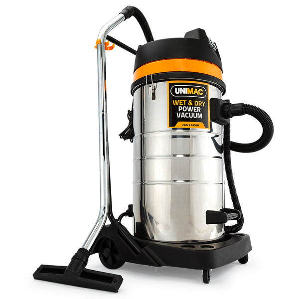 Unimac 100L 2400W Wet And Dry Vacuum Cleaner Heavy Duty Dual Copper Motors Accessory Set For Workshop Car Carpet Vacuum Cleaners