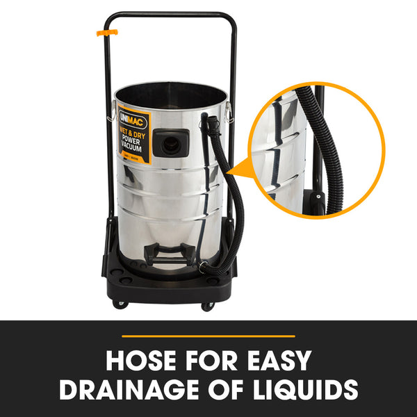 Unimac 100L 2400W Wet And Dry Vacuum Cleaner Heavy Duty Dual Copper Motors Accessory Set For Workshop Car Carpet Vacuum Cleaners