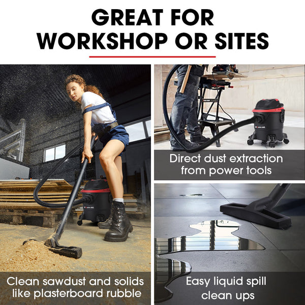 Baumr Ag 15L 1200W Wet And Dry Vacuum Cleaner With Blower For Car Workshop Carpet Vacuum Cleaners