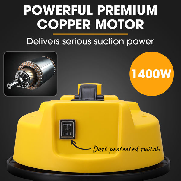 Unimac 20L 1400W Wet And Dry Vacuum Cleaner With Blower For Car Workshop Carpet Vacuum Cleaners