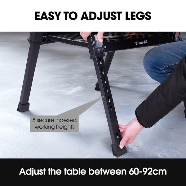 Baumr Ag Multifunction Workbench 2 In 1 Worktable And Sawhorse Height Expandable Work Benches