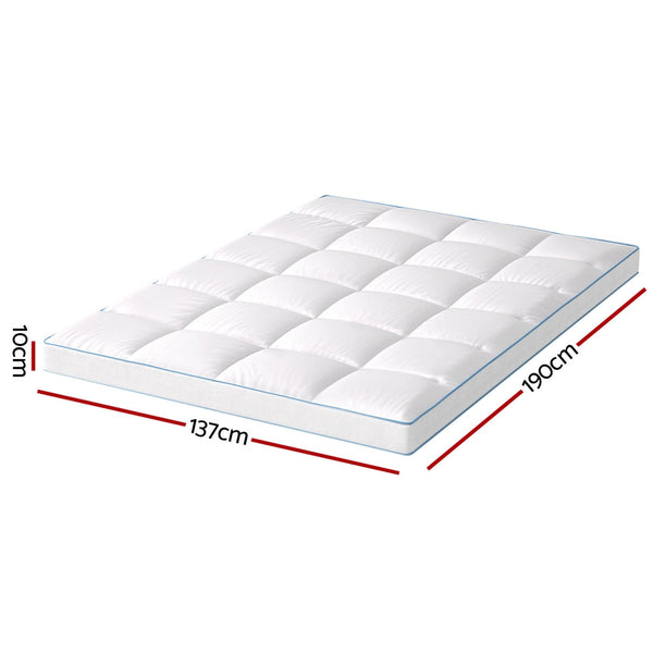 Giselle Mattress Topper Pillowtop Bamboo 10Cm Double Mattresses
