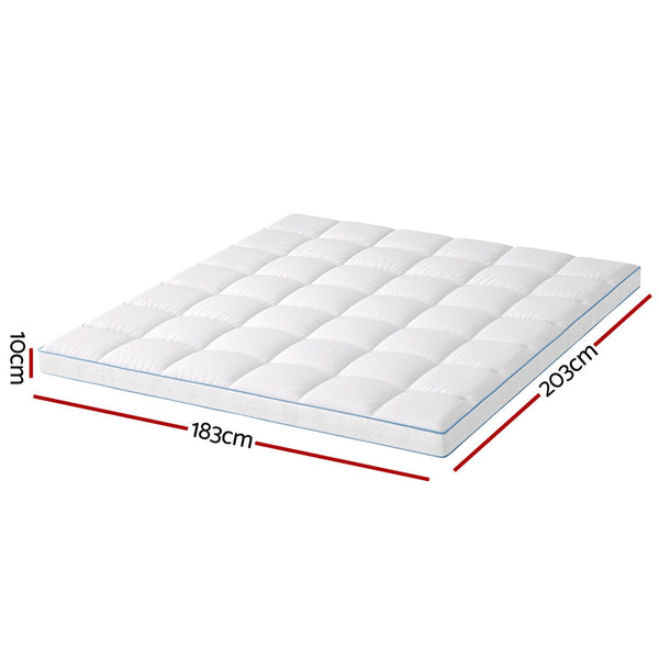 Giselle Mattress Topper Pillowtop Bamboo 10Cm King Mattresses