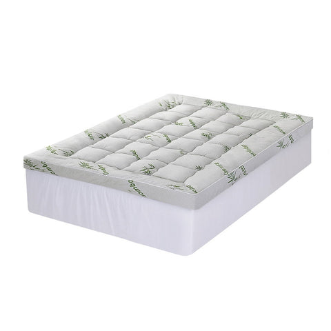 Giselle Mattress Topper 11Cm Pillowtop Toppers Bamboo Double Mattress Toppers & Protectors