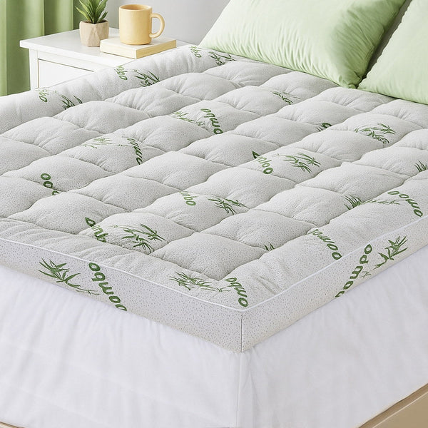 Giselle Mattress Topper 11Cm Pillowtop Toppers Bamboo Queen Mattress Toppers & Protectors