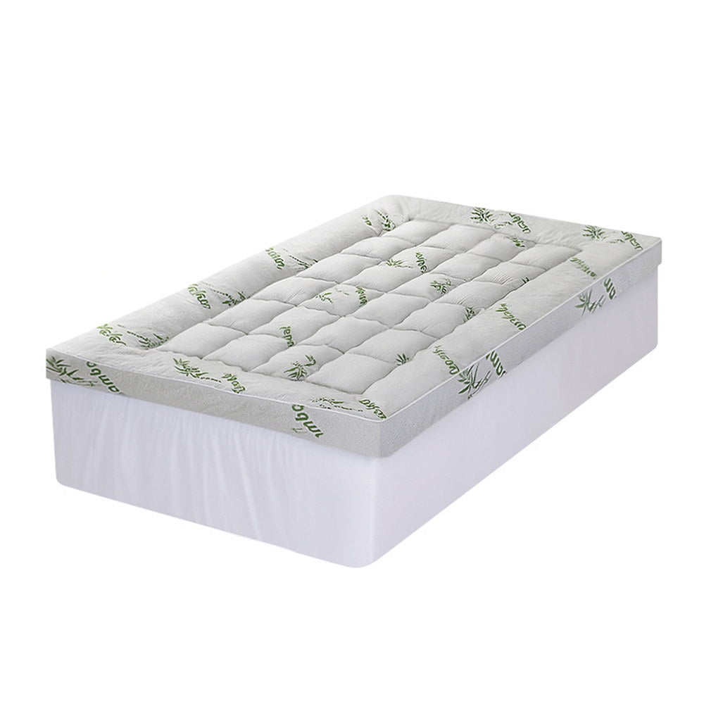 Giselle Mattress Topper 11Cm Pillowtop Toppers Bamboo Single Mattress Toppers & Protectors