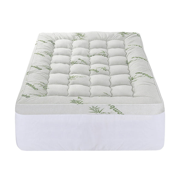 Giselle Mattress Topper 11Cm Pillowtop Toppers Bamboo Single Mattress Toppers & Protectors