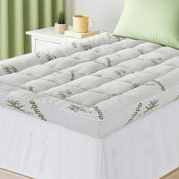 Giselle Mattress Topper 11Cm Pillowtop Toppers Bamboo Single Mattress Toppers & Protectors