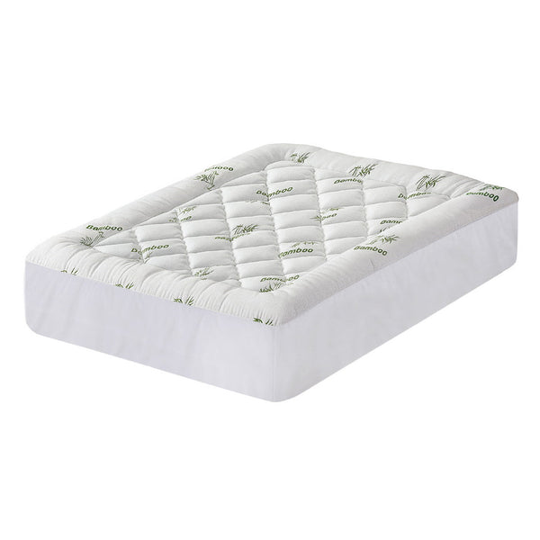 Giselle Mattress Topper 5Cm Pillowtop Toppers Bamboo Double Mattress Toppers & Protectors