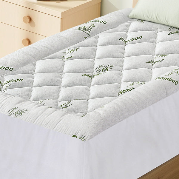 Giselle Mattress Topper 5Cm Pillowtop Toppers Bamboo Single Mattress Toppers & Protectors