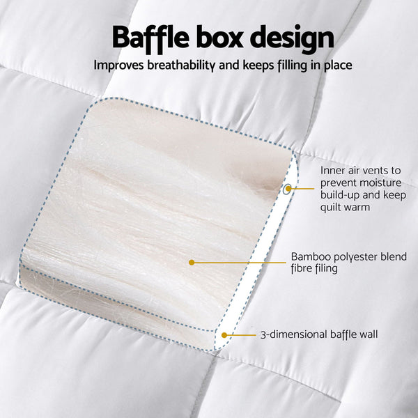 Giselle Bedding Mattress Topper Pillowtop Bamboo Cot Mattress Toppers & Protectors