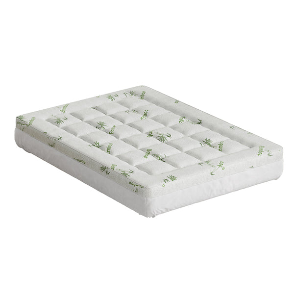 Giselle Mattress Topper Pillowtop Bamboo 7.5Cm Double Mattress Toppers & Protectors