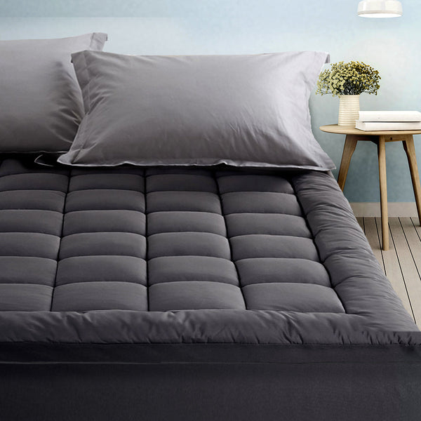Giselle Mattress Topper Pillowtop Bamboo Charcoal Single Mattress Toppers & Protectors