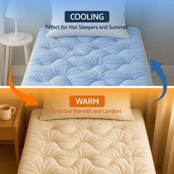 Giselle 5Cm Mattress Topper Pillowtop Toppers Double Sided Single Mattress Toppers & Protectors