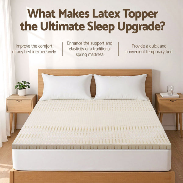 Giselle Latex Mattress Topper 5Cm King Mattress Toppers & Protectors