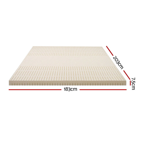 Giselle Latex Mattress Topper 7.5Cm King Mattress Toppers & Protectors