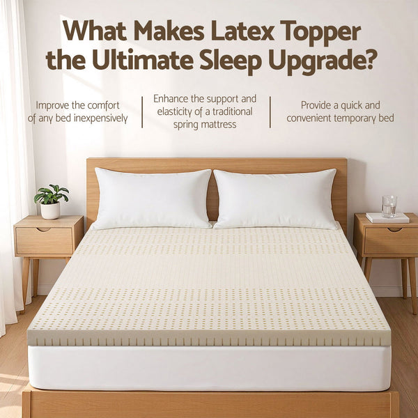 Giselle Latex Mattress Topper 7.5Cm King Mattress Toppers & Protectors
