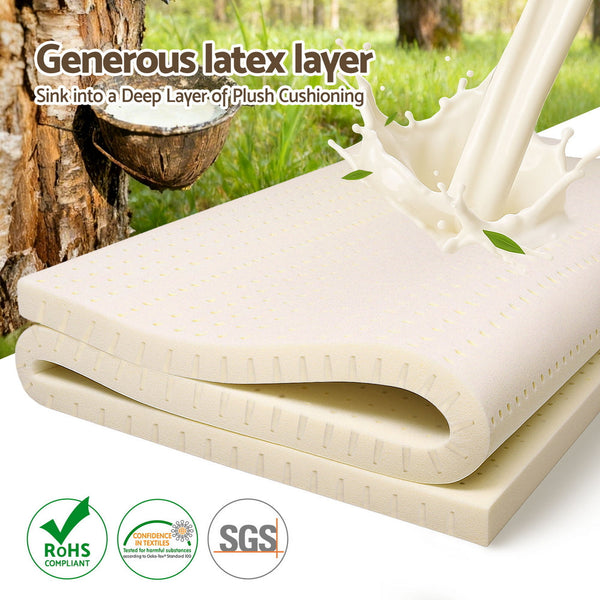 Giselle Latex Mattress Topper 5Cm King Single Mattress Toppers & Protectors