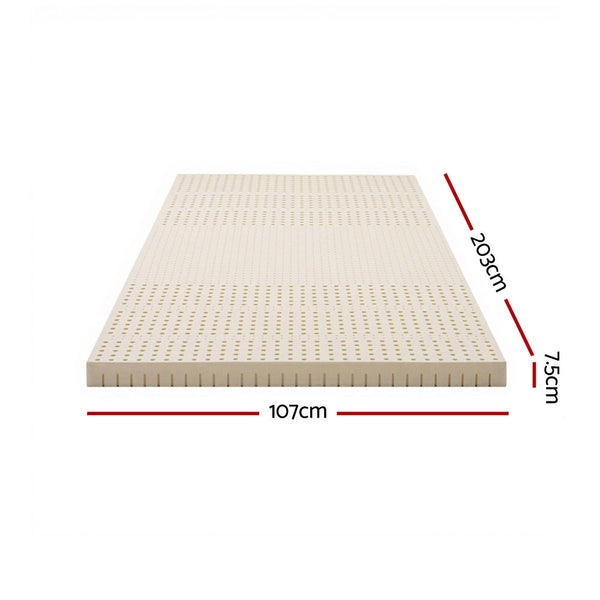 Giselle Latex Mattress Topper 7.5Cm King Single Mattress Toppers & Protectors