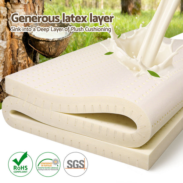Giselle Latex Mattress Topper 7.5Cm King Single Mattress Toppers & Protectors