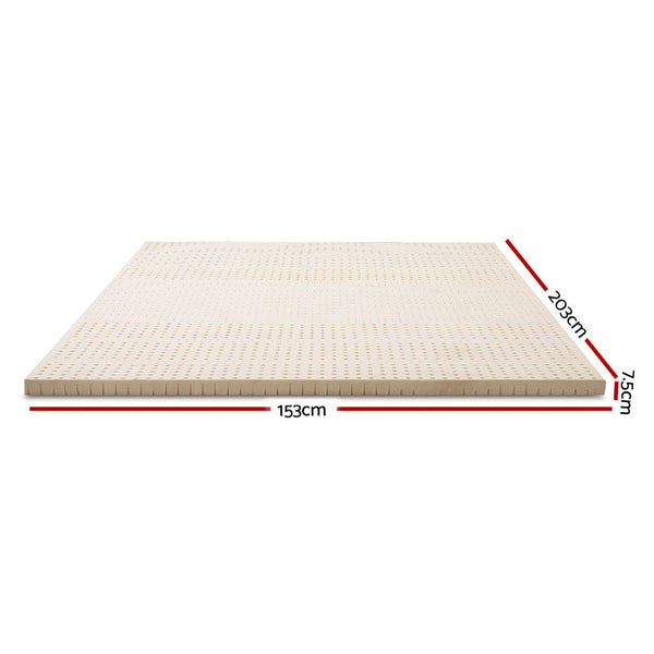 Giselle Latex Mattress Topper 7.5Cm Queen Mattress Toppers & Protectors