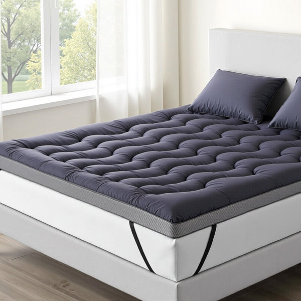 Giselle 5Cm Mattress Topper Pillowtop Toppers Bamboo Charcoal King Mattress Toppers & Protectors