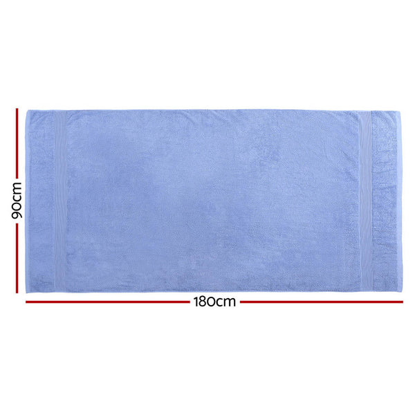 2 Pack Bath Sheets Set Cotton Extra Large Towel Blue Towels & Washcloths