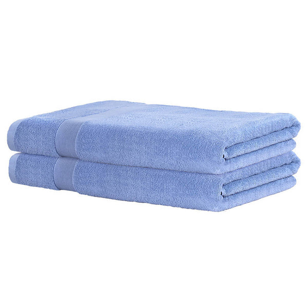 2 Pack Bath Sheets Set Cotton Extra Large Towel Blue Towels & Washcloths