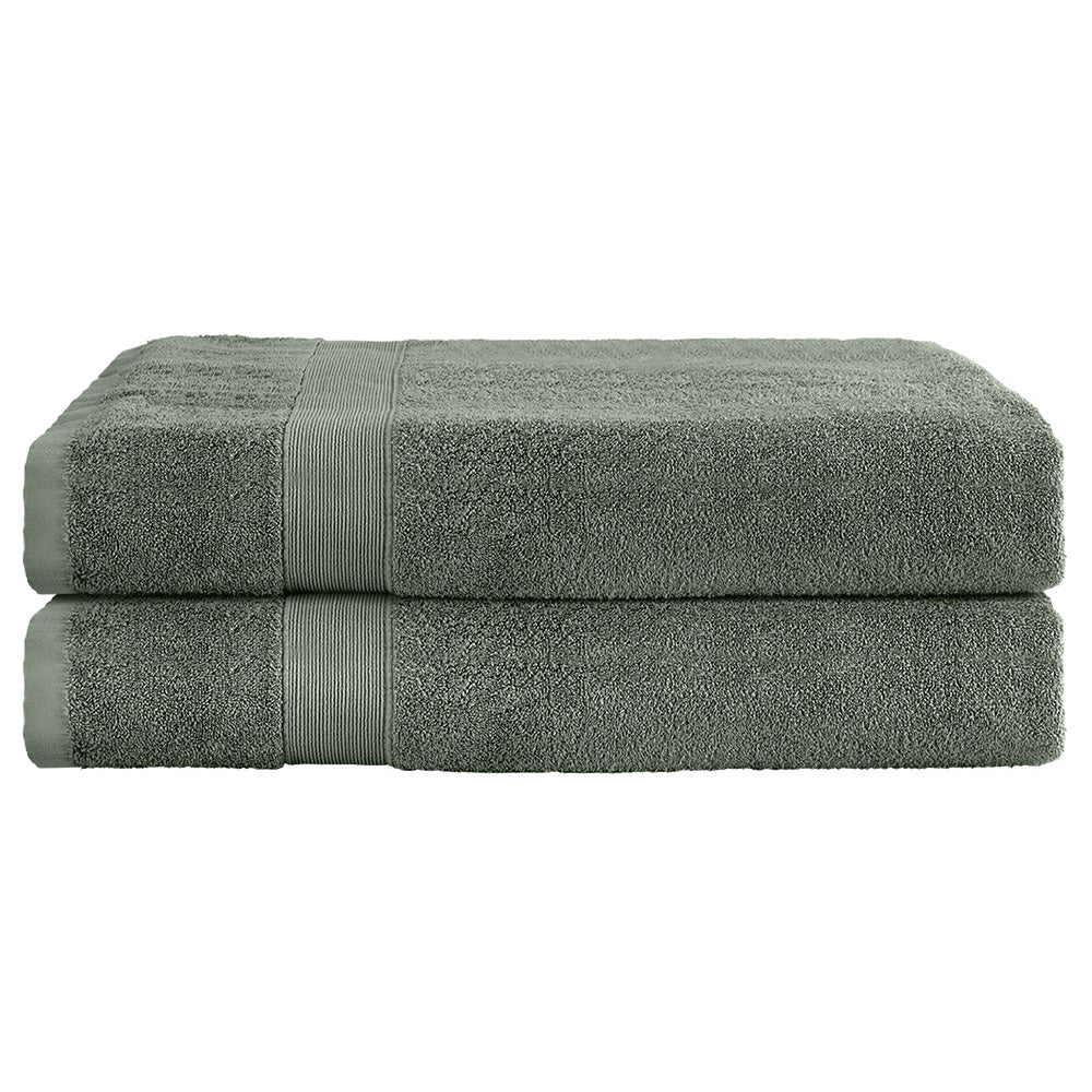 2 Pack Bath Sheets Set Cotton Extra Large Towel Green Towels & Washcloths