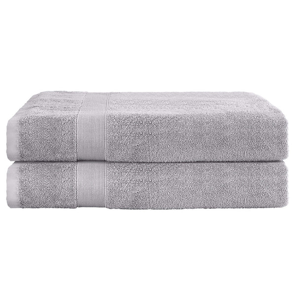 2 Pack Bath Sheets Set Cotton Extra Large Towel Grey Towels & Washcloths