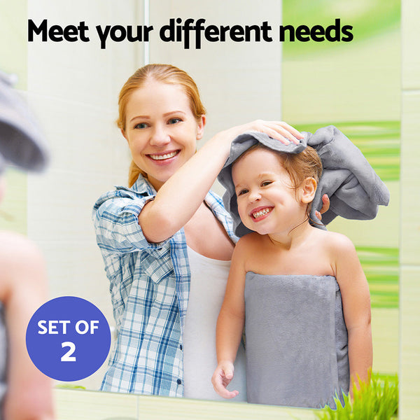 2 Pack Bath Sheets Set Cotton Extra Large Towel Grey Towels & Washcloths