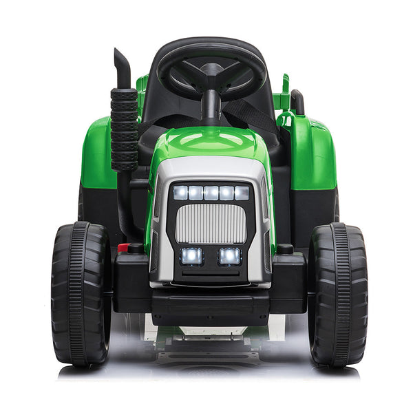 Rovo Kids Electric Battery Operated Ride On Tractor Toy Remote Control Green And Yellow Kids Ride On Toys