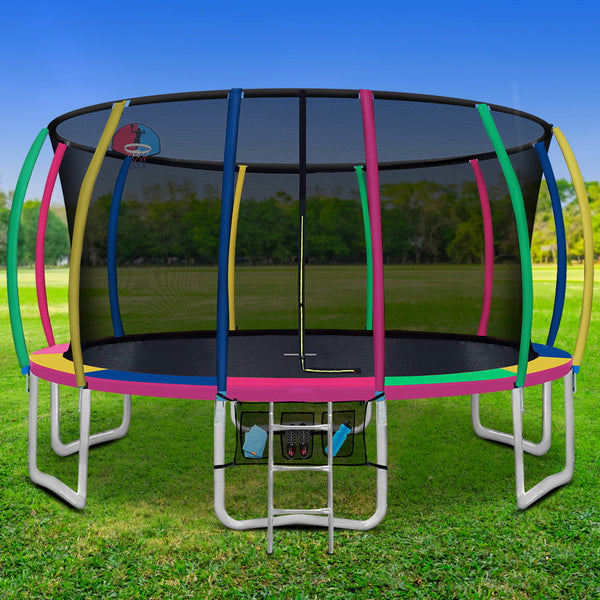 Everfit 16Ft Trampoline For Kids W/ Ladder Enclosure Safety Net Rebounder Colors Trampolines
