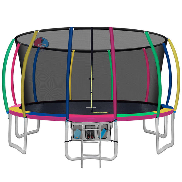 Everfit 16Ft Trampoline For Kids W/ Ladder Enclosure Safety Net Rebounder Colors Trampolines