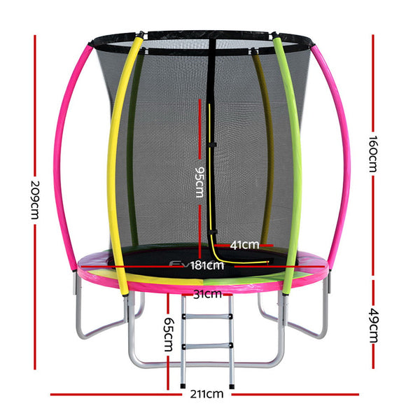 Everfit 6Ft Kids Round Trampoline Rebounder Trampolines