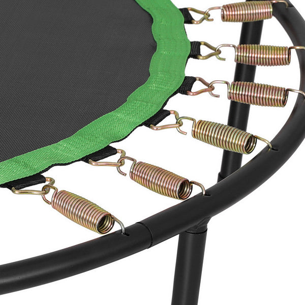Everfit 48Inch Round Fitness Trampoline Rebounder Adjustable Handrail Green Fitness Trampolines