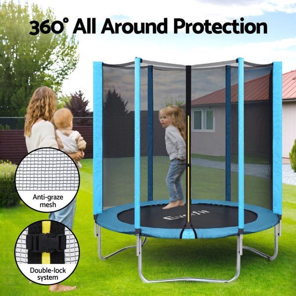 Everfit 6Ft Round Kids Trampoline With Safety Net And Pad Trampolines