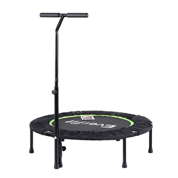 Everfit 40 Inch Foldable Fitness Trampoline With Handrail For Home Gym Trampolines