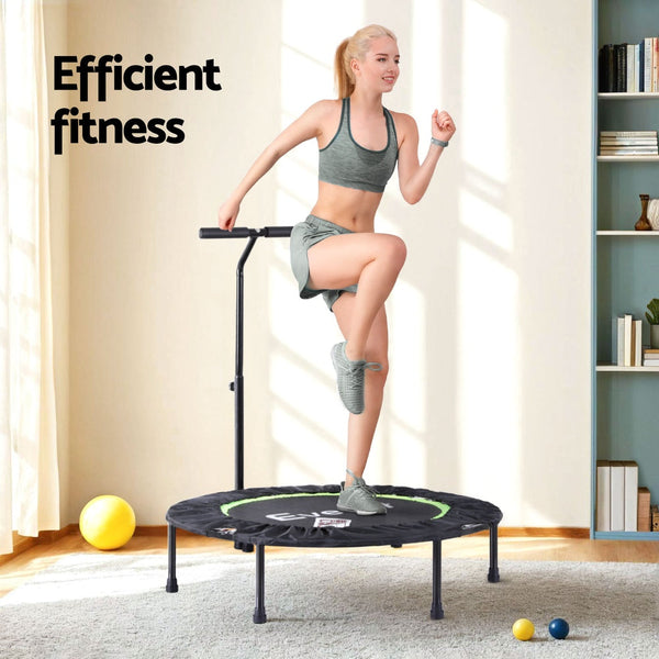 Everfit 40 Inch Foldable Fitness Trampoline With Handrail For Home Gym Trampolines