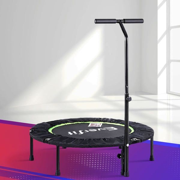 Everfit 40 Inch Foldable Fitness Trampoline With Handrail For Home Gym Trampolines
