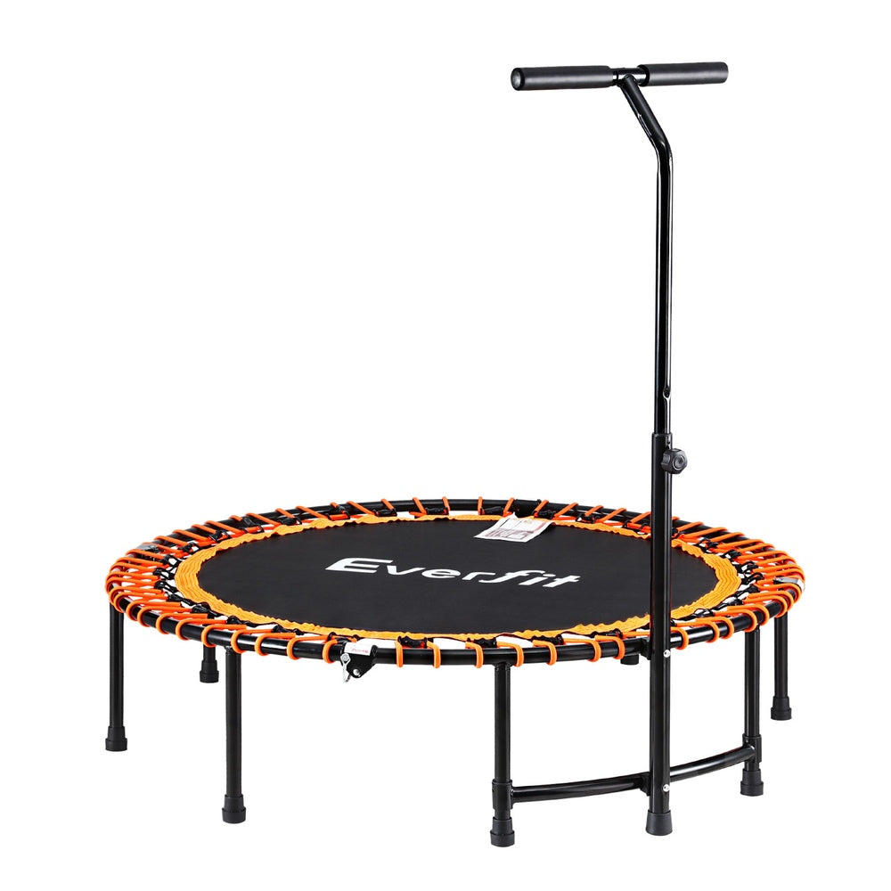 Everfit 48 Inch Fitness Foldable Trampoline Jumping Rebounder With Handrail Trampolines