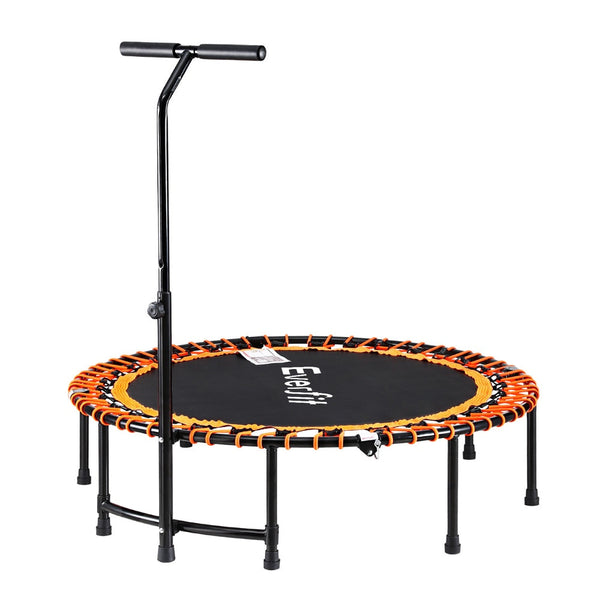 Everfit 48 Inch Fitness Foldable Trampoline Jumping Rebounder With Handrail Trampolines