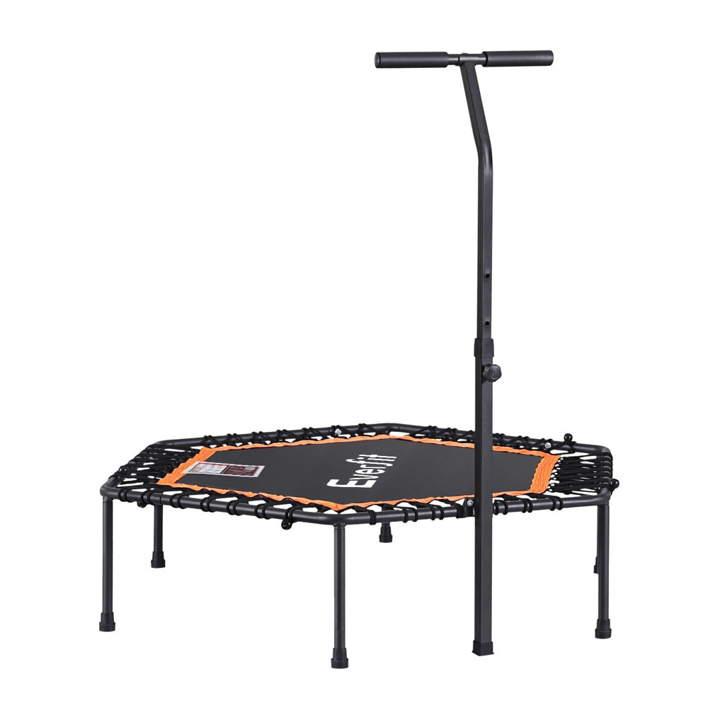 Everfit 51 Inch Hexagon Fitness Trampoline With Adjustable Handrail Trampolines