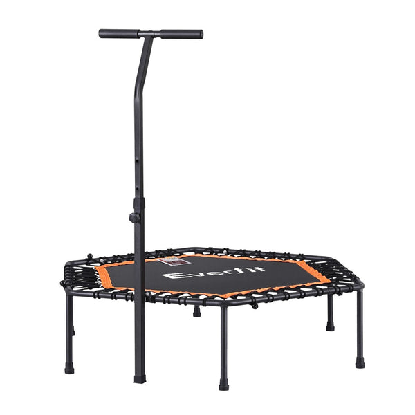 Everfit 51 Inch Hexagon Fitness Trampoline With Adjustable Handrail Trampolines