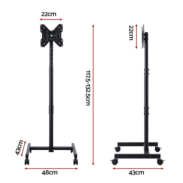 Artiss Tv Stand 13 50" Universal Mobile Adjustable Height Tv Stand With Wheels Tv Stands & Mounts