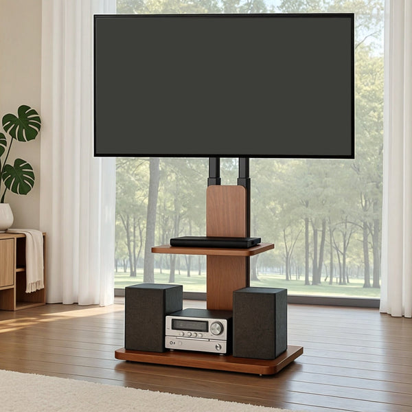 Artiss Tv Stand 32 70" Wooden Tray Swivel Height Adjustable Tv Stands & Entertainment Units