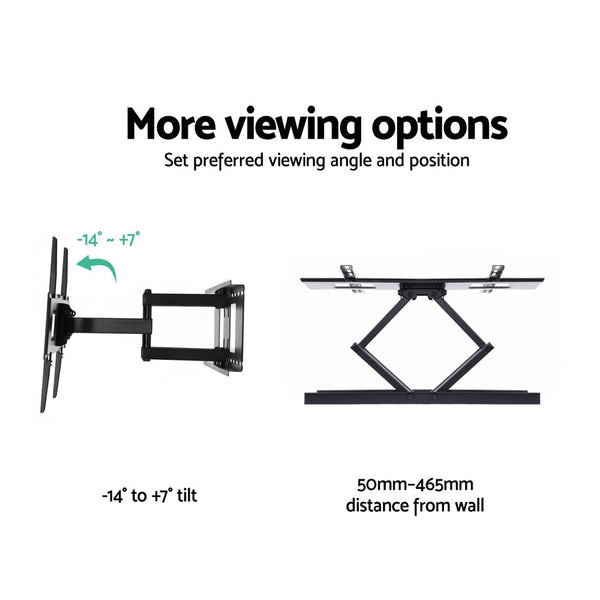 Artiss Tv Wall Mount Bracket For 32" 70" Led Lcd Full Motion Dual Strong Arms Tv Stands & Mounts