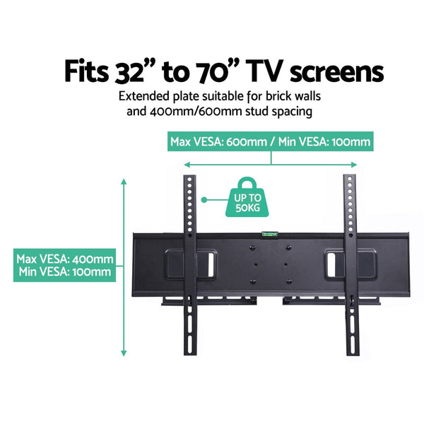 Artiss Tv Wall Mount Bracket For 32" 70" Led Lcd Full Motion Dual Strong Arms Tv Stands & Mounts